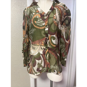 Sheer Dressy Button Up Blouse By Paparazzi NWT Embroidered details